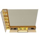 Ver imagem 3 de Home Luminare Reflecta 255 1 Torre para Tvs de até 85 Polegadas Off White Naturale - Gelius