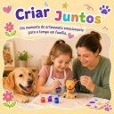 Ver mais imagens de Luminária Cachorrinho Abajur LED Infantil para Pintar + Kit Pintura Tinta Guache Pincel Paleta