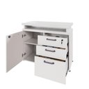 Ver imagem 6 de Armário Escritório F5 Office 1 Porta 3 Gavetas MDP 90cm Branco F5 Office
