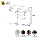 Ver imagem 4 de Armário Escritório F5 Office 1 Porta 3 Gavetas MDP 90cm Branco F5 Office