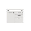 Ver imagem 2 de Armário Escritório F5 Office 1 Porta 3 Gavetas MDP 90cm Branco F5 Office