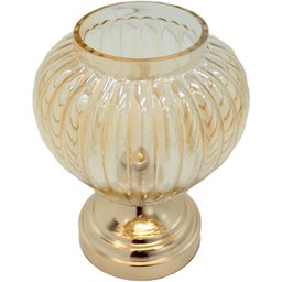 Bomboniere Pote Decorativo em Bronze Vidro Biscoitos e Doces - 6