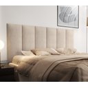 Ver imagem 1 de Cabeceira Viuva ou Solteirão Estofada Moderna para Quarto - 128 Cm - Areia Suede