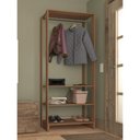 Ver imagem 1 de Estante Closet 80cm 3 Prateleiras e 1 Cabideiro - Montana