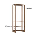 Ver imagem 3 de Estante Closet 80cm 3 Prateleiras e 1 Cabideiro - Montana