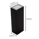 Ver imagem 3 de Arandela Led Focus Slim Gaya 9773 Bivolt 5w 3000k Ip65 50x50x150mm - Preto