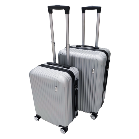 Kit Mala de Viagem Atlas 2 Peças - Prata