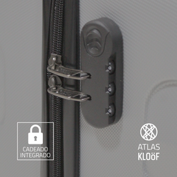Kit Mala de Viagem Atlas 2 Peças - Prata - 4