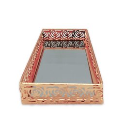 Bandeja Espelhada Rosas Roses Elegantes Decorativa 26x12 - 3