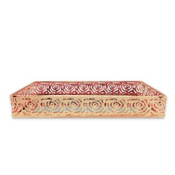 Bandeja Espelhada Rosas Roses Elegantes Decorativa 26x12 - 4