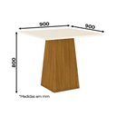 Ver imagem 3 de Mesa de Jantar Dora 90 Cm Tampo Reto Nature Off White com 4 Cadeiras Isa Linho - Henn