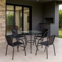 Ver imagem 1 de Conjunto para Jardim Mesa com 4 Cadeiras Solari Preto