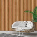 Ver imagem 2 de Papel de Parede Madeira Ripado Esteira Adesivo Lavável