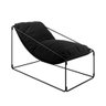 Espreguiçadeira Industrial Luxo Arpoador com Almofada Preta - Cor: Preto - 1