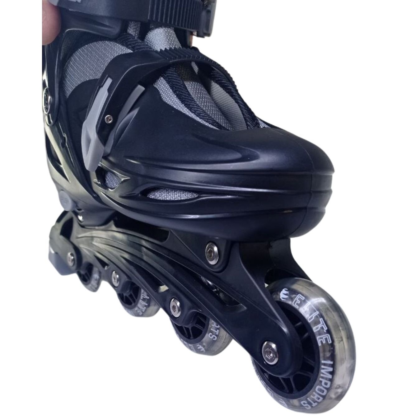 Patins Inline Roller de 4 Rodas Preto Elite Tamanho:36/39 - 7