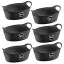 Ver imagem 1 de Kit 6 Cestos para Servir Porções Batata Frita Petiscos Preto Lanchonete Bar Restaurante Uz