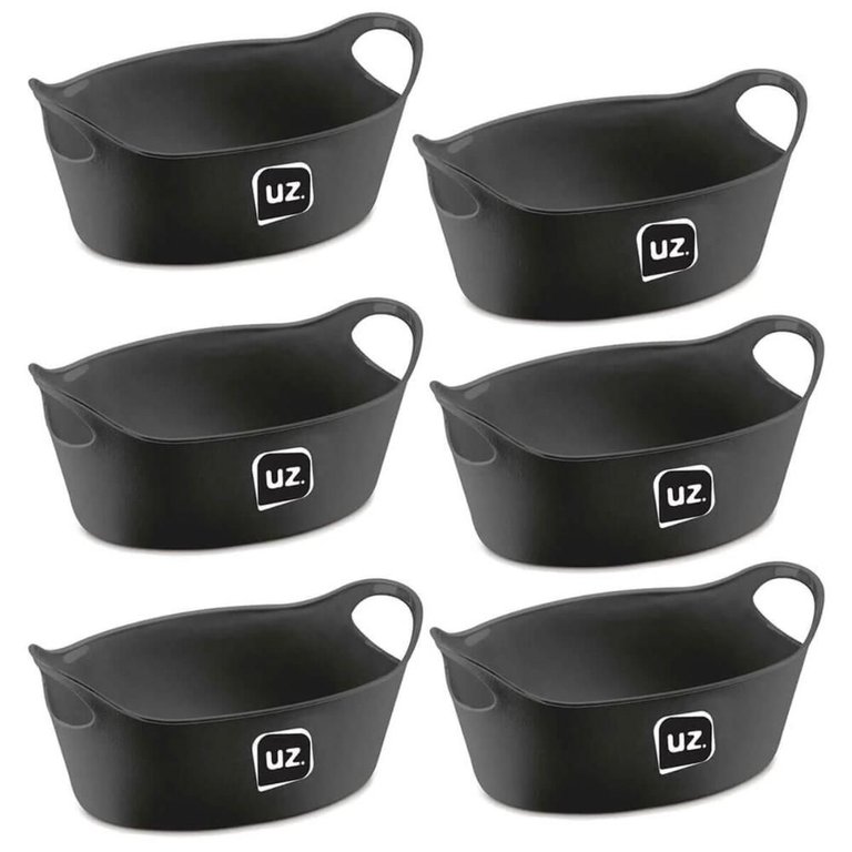 Kit 6 Cestos para Servir Porções Batata Frita Petiscos Preto Lanchonete Bar Restaurante Uz Kit 6 Cestos para Servir Porções Batata Frita Petiscos Preto Lanchonete Bar Restaurante Uz