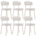 Ver imagem 1 de Kit 06 Cadeiras Decorativas Estofada Sala Jantar Barcelona Arena L02 Bouclê Cru - Lyam