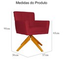 Ver imagem 5 de Poltrona Decorativa Onix Pés Giratório de Madeira Suede Vermelho - DS Estofados