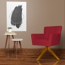 Ver imagem 2 de Poltrona Decorativa Onix Pés Giratório de Madeira Suede Vermelho - DS Estofados