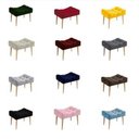 Ver imagem 3 de Puff banqueta retangular verde musgo pé palito com detalhe em costura