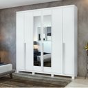 Ver imagem 2 de Guarda-roupas Alonzo 6 Portas C/esp e C/pes Pvc Branco 2.3 Móveis Lopas