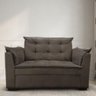Sofá 2 Lugares para Sala Moderno Confortável Aurora Suede Marrom - 1