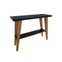 Ver imagem 2 de Aparador Preto/amadeirado Luana em Madeira Maciça e Mdf