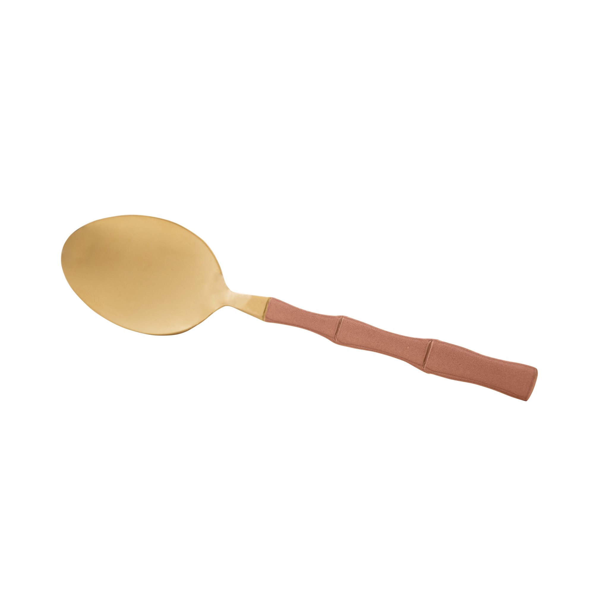 Conjunto 6 Colheres Sobremesa Aço Inox Bambu Elegant Champanhe/Rose 15,2cm Lyor - 2