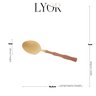 Conjunto 6 Colheres Sobremesa Aço Inox Bambu Elegant Champanhe/Rose 15,2cm Lyor - 6