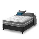 Ver imagem 1 de Cama Box Casal Preto + Colchão Molas Ensacadas Zidi Miami 138x188x59cm