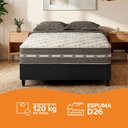 Ver imagem 6 de Cama Box Baú Queen Bipartido Preto + Colchão Espuma D33 Ortopédico Zidi San Francisco 158x198x59cm