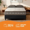 Ver imagem 5 de Cama Box Casal Preto + Colchão Molas Ensacadas Zidi Miami 138x188x59cm