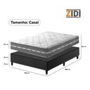 Ver imagem 3 de Cama Box Baú Queen Bipartido Preto + Colchão Espuma D33 Ortopédico Zidi San Francisco 158x198x59cm