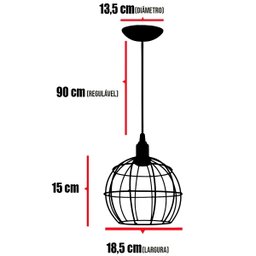 2 Pendentes Aramado Globo Luminária Lustre Teto Retrô Vintage Industrial Balcão Agp Ilumini - Cobre - 2 2 Pendentes Aramado Globo Luminária Lustre Teto Retrô Vintage Industrial Balcão Agp Ilumini - Cobre - 2