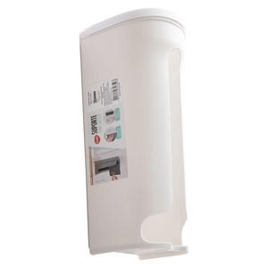 Porta Sacola de Parede Puxa Saco Dispenser Organizador Branco