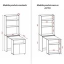 Ver imagem 2 de Armário Escrivaninha 2 Portas com Mesa Retrátil Duo - Preto
