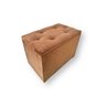 Baú Puff Estofado Retangular Suede Decorativo Porta Objetos Encosto de Pé - 1