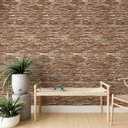 Ver imagem 2 de Papel de Parede Adesivo Pedras Rústicas em Tons de Bege 15m