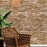 Papel de Parede Adesivo Pedras Rústicas em Tons de Bege 15m - 1