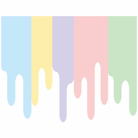 Adesivo de Parede Infantil Cascata de Cores Adesivos Primeiro Quarto Candy Color 4 Cartelas