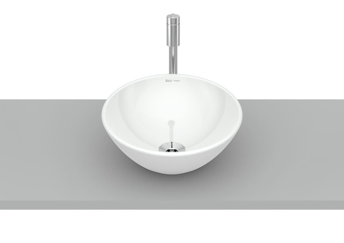 Ver imagem 1 de Cuba de Apoio sem Mesa R1 35cm Redonda Branca Roca