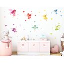 Ver imagem 1 de Adesivo de Parede Infantil Fadas Cute Fadinhas e Corações