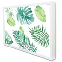 Ver imagem 2 de Quadro Decorativo Caixa Floral Folhagem Aquarela  Tacolado Moldura Caixa 3cm Preta sem Vidro 80 X 12