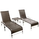 Ver imagem 1 de 2 Espreguiçadeiras de Alumínio + 1 Mesa de Centro Ferro