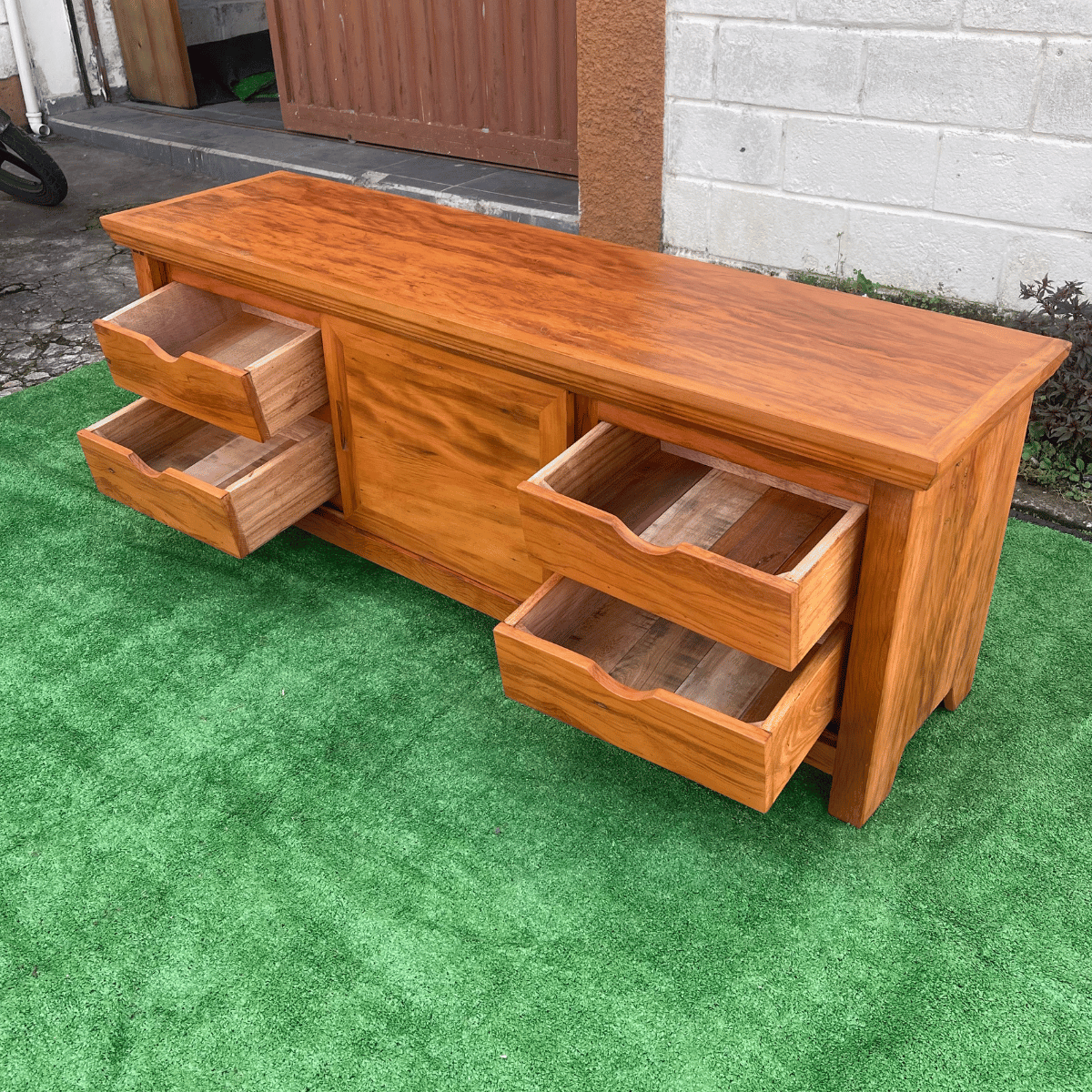 Rack Madeira de Demolição 160 X 60 Maciço com 4 Gavetas Sudeste Rústico - 5