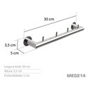 Ver imagem 3 de Cabideiro C4 Inox - Kromus Me0214