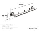 Ver imagem 3 de Cabideiro C4 Inox - Kromus Me0214