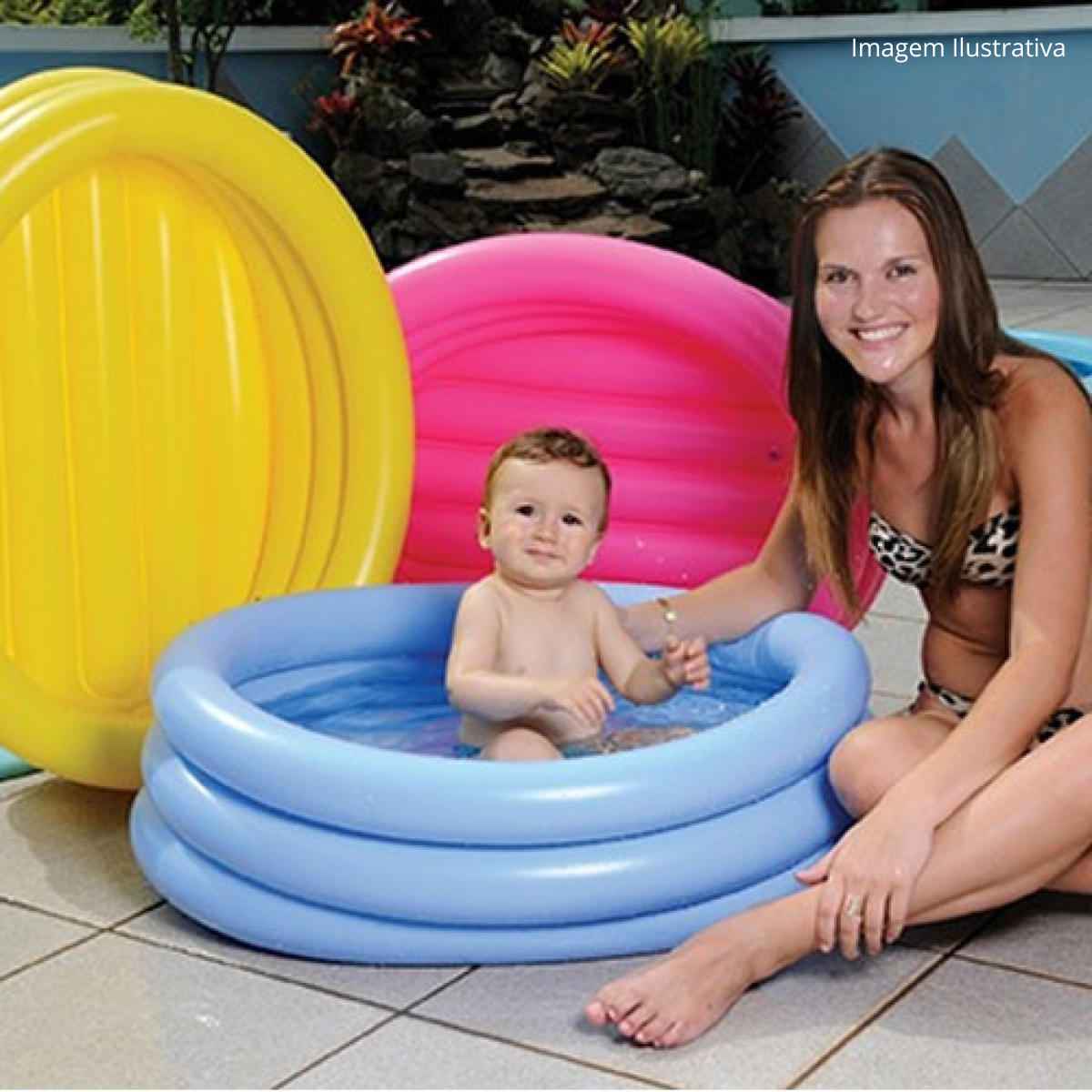 Piscina Banheira Inflável Infantl Redonda 30 Litros Cores Sortidas Presente Natal - 8