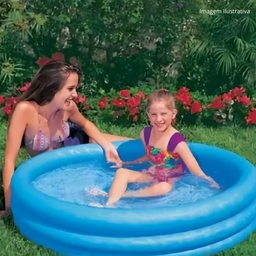 Piscina Banheira Inflável Infantl Redonda 30 Litros Cores Sortidas Presente Natal - 1